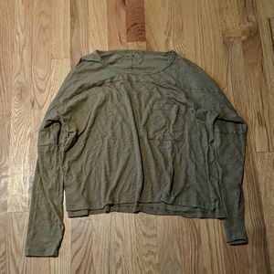 Madewell Army Green Long Sleeved Tee
